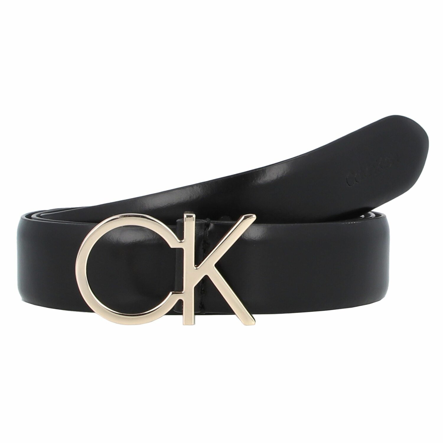 Calvin Klein Re-Lock Gürtel Leder black | 100 cm