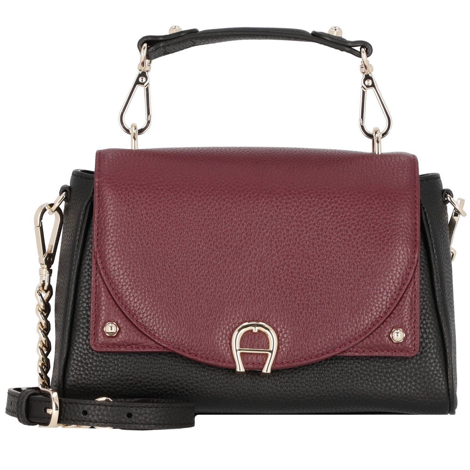 AIGNER Diadora Handtasche Leder 24 cm burgundy