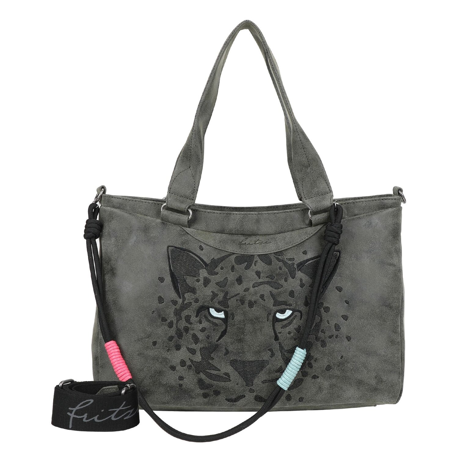Fritzi aus Preußen Joly Limited Panther Shopper Tasche 41 cm grau
