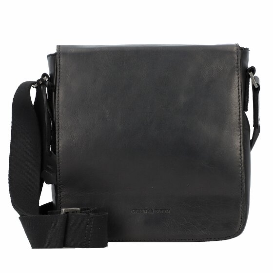 Greenburry Pure Black Umhängetasche Leder 22 cm