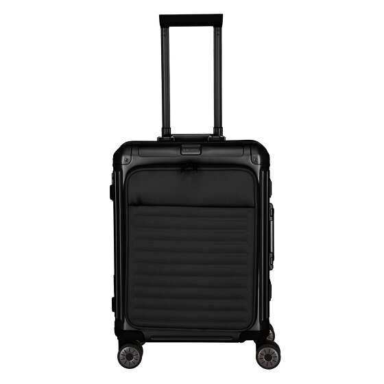 Travelite Next 4-Rollen Kabinentrolley Aluminium 55 cm Laptopfach