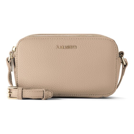 Lazarotti Bologna Leather Umhängetasche Camera-Bag Leder Double-Zip 18 cm