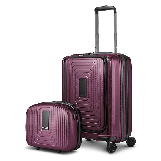 Redolz Essentials 14 Kofferset 2 tlg. Kabinentrolley mit Dehnfalte + Beautycase