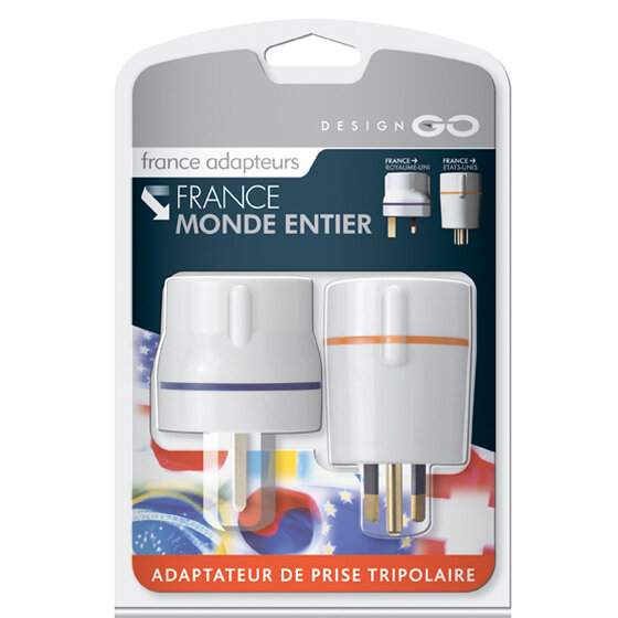 Go Travel Reiseadapter Frankreich-Amerikanisch