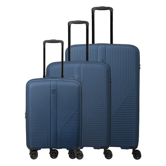 Travelite Air Stripe 4 Rollen Kofferset 3-teilig mit Dehnfalte