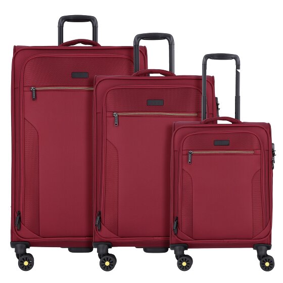 d&n Travel Line 9704 4 Rollen Kofferset 3-teilig mit Dehnfalte