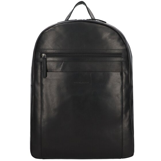 Greenburry Pure Black Daypack Leder 46 cm Laptopfach