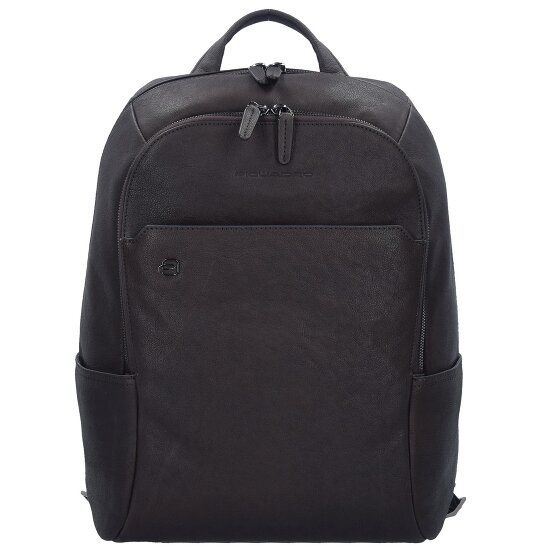 Piquadro Black Square Business Rucksack Leder 39 cm Laptopfach
