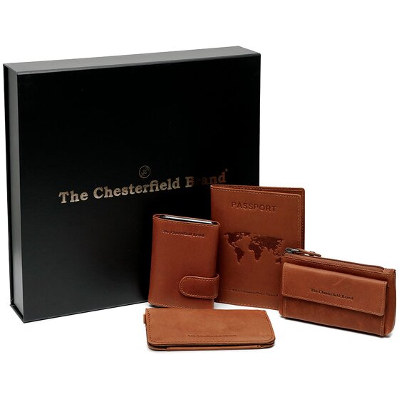 The Chesterfield Brand Kreditkartenetui 4-teiliges Geschenkset Leder 7 cm