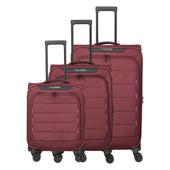 Travelite Skaii 4 Rollen Kofferset 3-teilig mit Dehnfalte