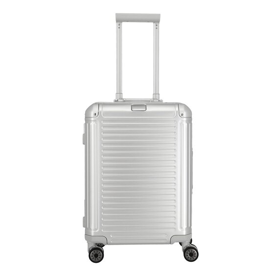 Travelite Next 4-Rollen Kabinentrolley Aluminium 55 cm
