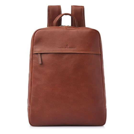 Castelijn & Beerens Daypack RFID Schutz Leder 42 cm Laptopfach