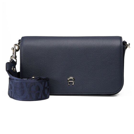 AIGNER Zita Umhängetasche Leder 23 cm blau