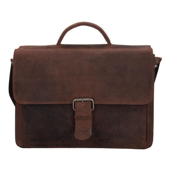 Plevier Retro Newton Aktentasche Leder 41 cm Laptopfach