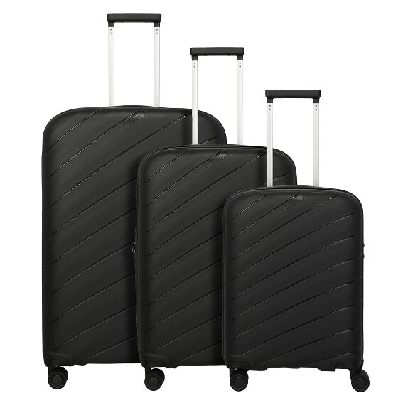 Travelite Burano 4 Rollen Kofferset 3-teilig mit Dehnfalte