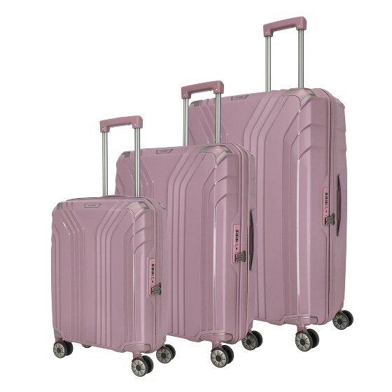 Travelite Elvaa 4 Rollen Kofferset 3-teilig mit Dehnfalte