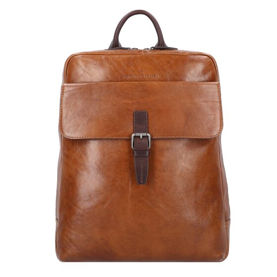 Castelijn & Beerens Rien Business-Rucksack RFID Schutz Leder 40 cm Laptopfach