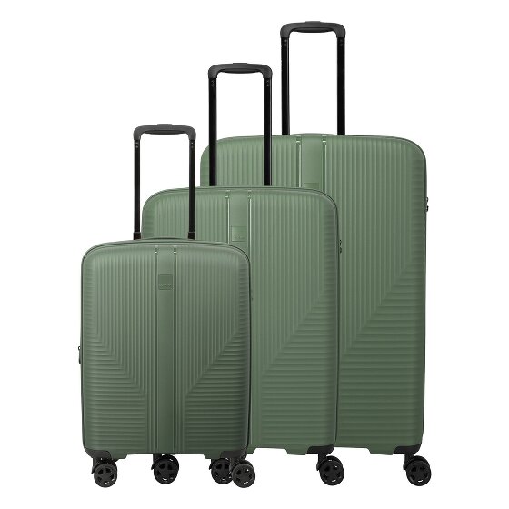 Travelite Air Stripe 4 Rollen Kofferset 3-teilig mit Dehnfalte