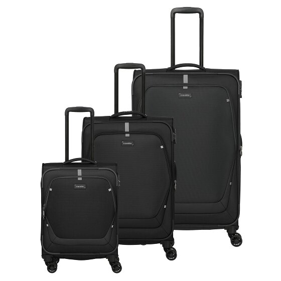 Travelite Umbria 4 Rollen Kofferset 3-teilig mit Dehnfalte