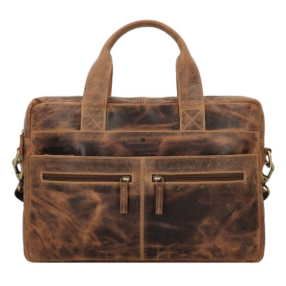 Greenburry Vintage Aktentasche Leder 38 cm Laptopfach