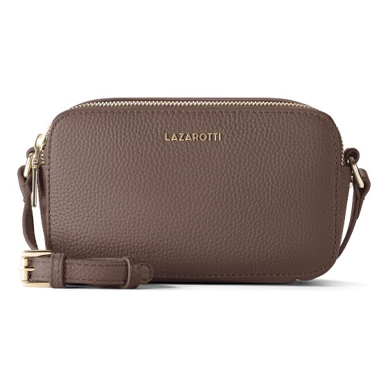 Lazarotti Bologna Leather Umhängetasche Camera-Bag Leder Double-Zip 18 cm