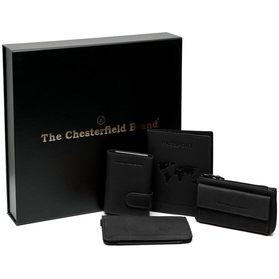 The Chesterfield Brand Kreditkartenetui 4-teiliges Geschenkset Leder 7 cm