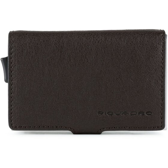 Piquadro Blue Square Kreditkartenetui RFID Schutz Leder 7 cm