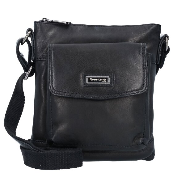 Greenland Nature Black Nappa Umhängetasche Leder 21 cm