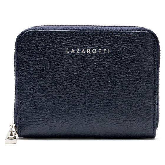 Lazarotti Milano Leather Geldbörse Leder 13,5 cm blau
