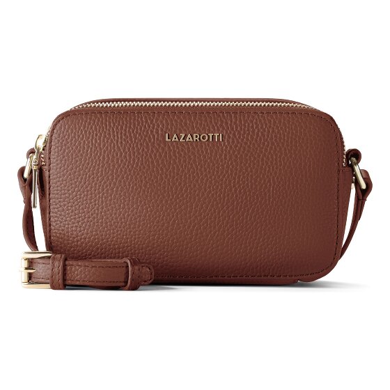 Lazarotti Bologna Leather Umhängetasche Camera-Bag Leder Double-Zip 18 cm