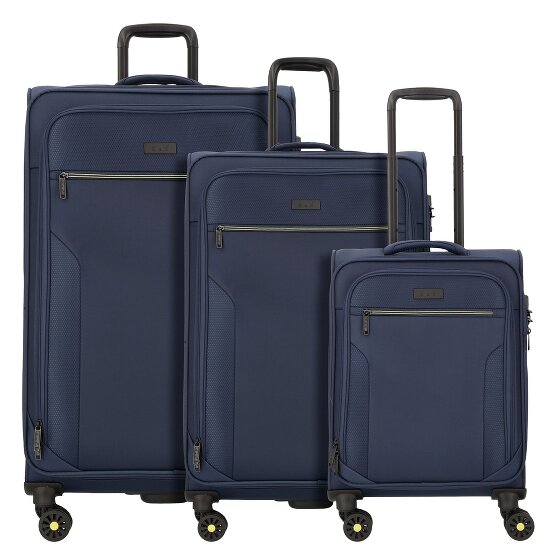 d&n Travel Line 9704 4 Rollen Kofferset 3-teilig mit Dehnfalte