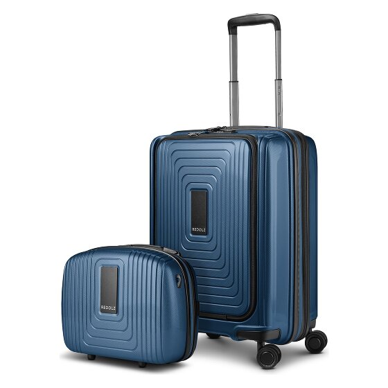 Redolz Essentials 14 Kofferset 2 tlg. Kabinentrolley mit Dehnfalte + Beautycase