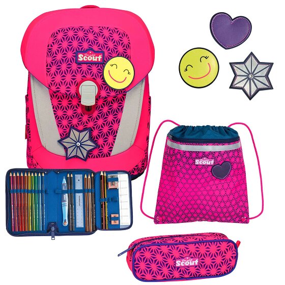 Scout Sunny II Neon Safety Schulranzen-Set 4-teilig