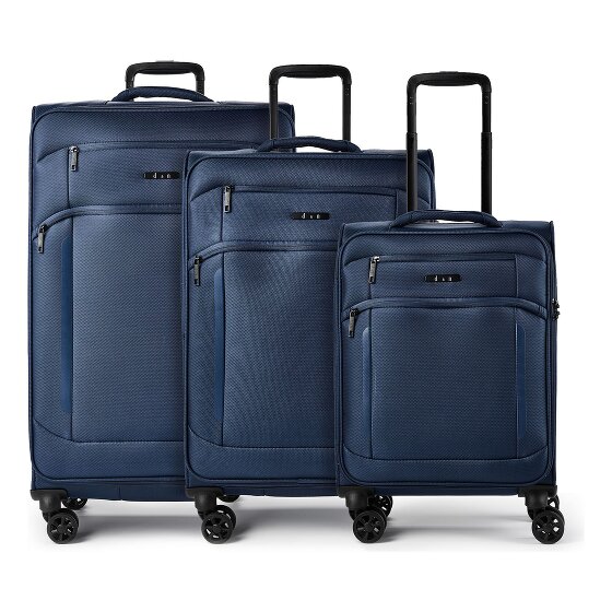 d&n Travel Line 9804 4 Rollen Kofferset 3-teilig mit Dehnfalte