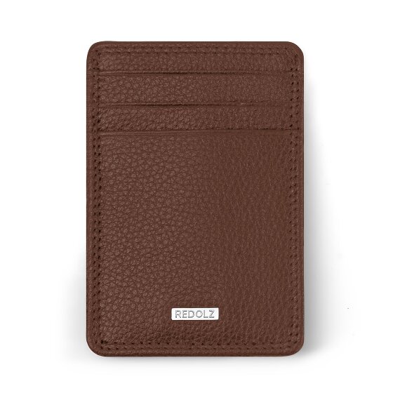 Redolz Leather Essentials Kreditkartenetui RFID Leder 7 cm mit Geldscheinklammer