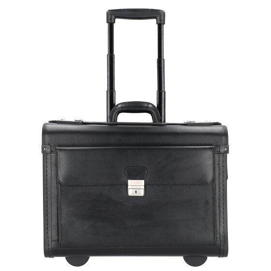 Alassio 2-Rollen Pilotenkoffer Leder 48 cm Laptopfach
