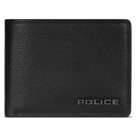 Police Geldbörse RFID Leder 12 cm ausklappbar mit Reißverschlussfach