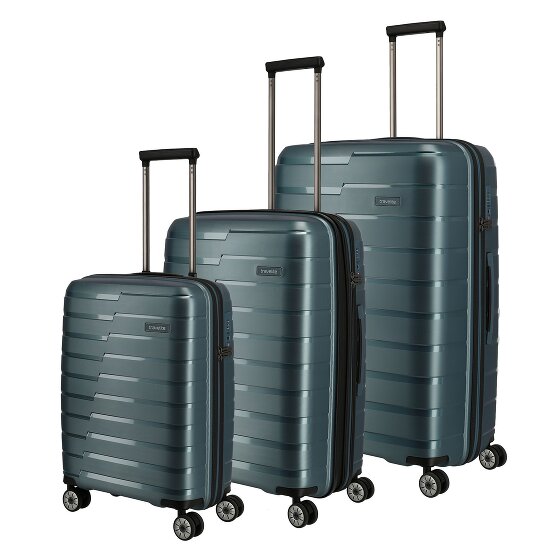 Travelite Air Base 4 Rollen Kofferset 3-teilig mit Dehnfalte