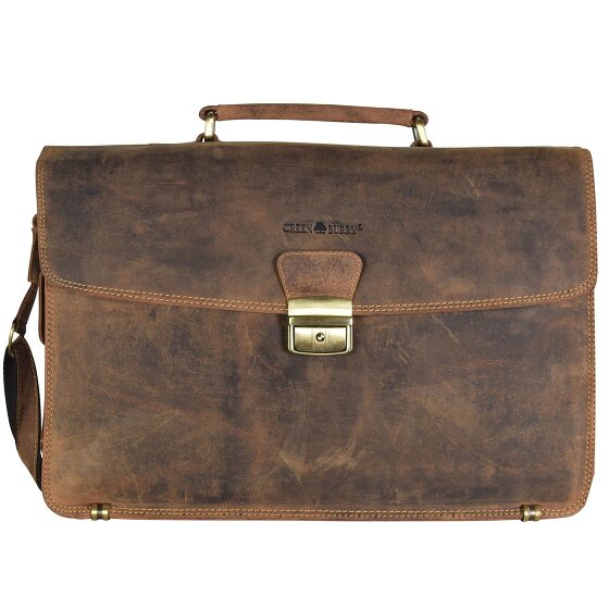 Greenburry Vintage Aktentasche Leder 40 cm Laptopfach