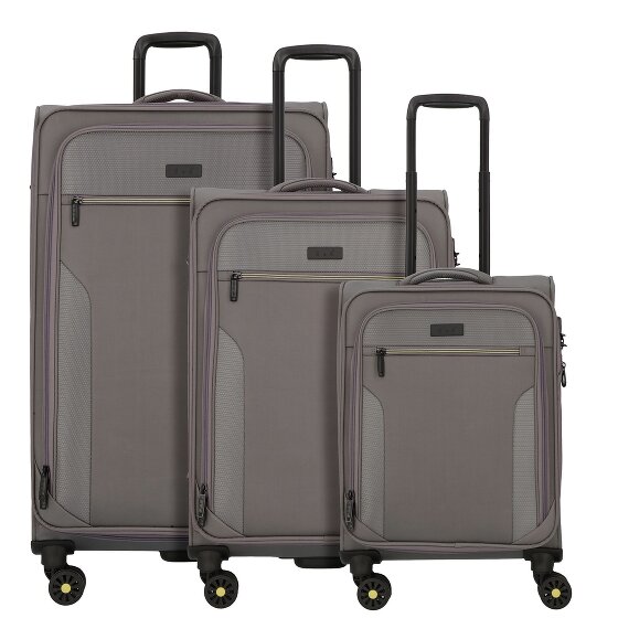 d&n Travel Line 9704 4 Rollen Kofferset 3-teilig mit Dehnfalte