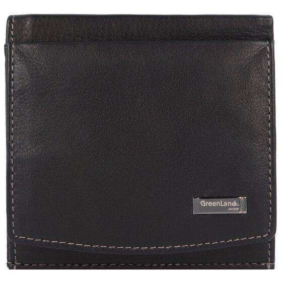 Greenland Nature Black Nappa Geldbörse RFID Leder 9,5 cm