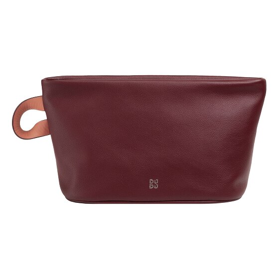 DuDu Fuerteventura Kosmetiktasche Leder 28 cm rot