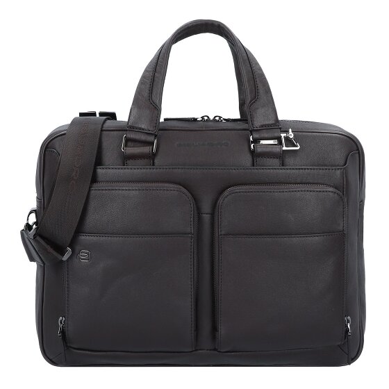 Piquadro Black Square Aktentasche Leder 39.5 cm Laptopfach