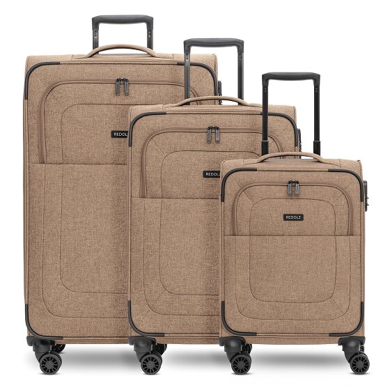 Redolz Essentials 12 THREE SET 4 Rollen Kofferset 3-teilig mit Dehnfalte