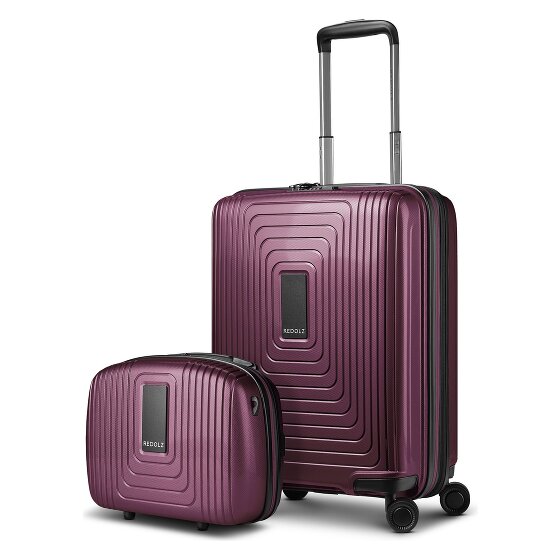 Redolz Essentials 14 Kofferset 2 tlg. Kabinentrolley mit Dehnfalte & Beautycase
