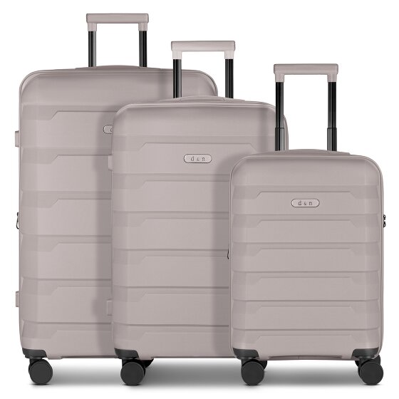 d&n South Dakota 4 Rollen Kofferset 3-teilig mit Dehnfalte