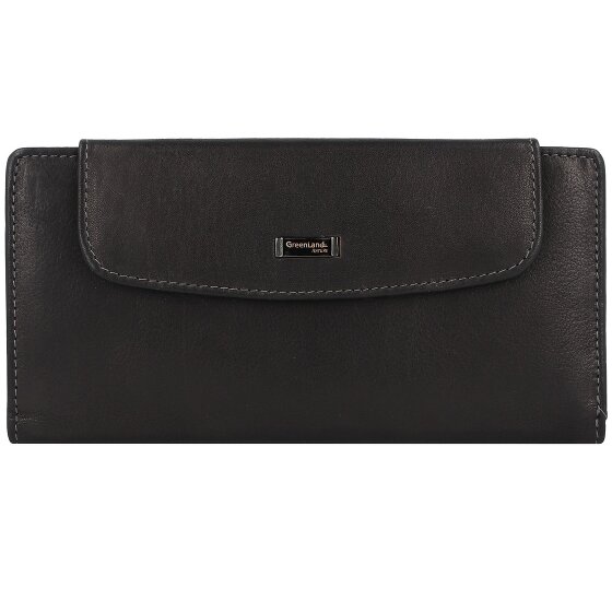 Greenland Nature Black Nappa Geldbörse RFID Leder 19 cm