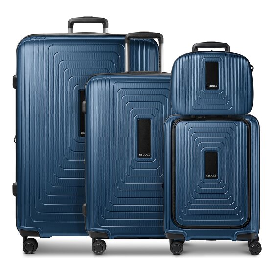 Redolz Essentials14 4-Rollen Kofferset Beautycase 4tlg mit Dehnfalte Laptopfach