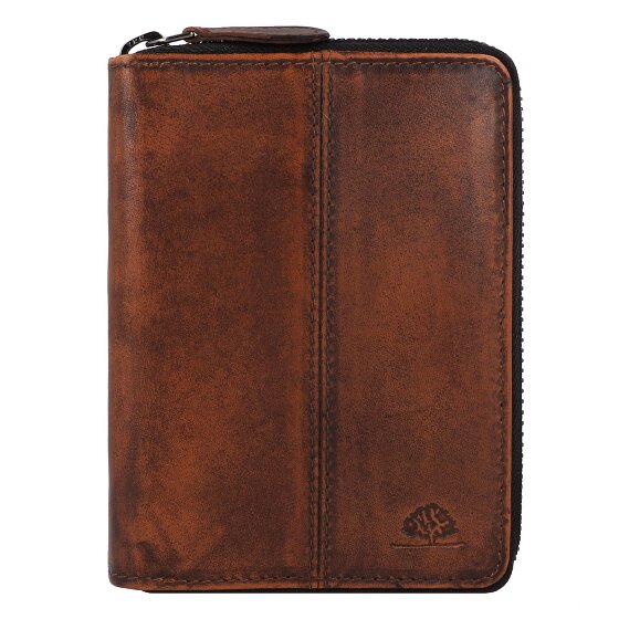 Greenburry Destressed Geldbörse RFID Schutz Leder 13 cm