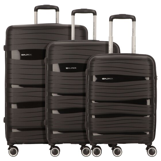 Worldpack Miami 4 Rollen Kofferset 3-teilig